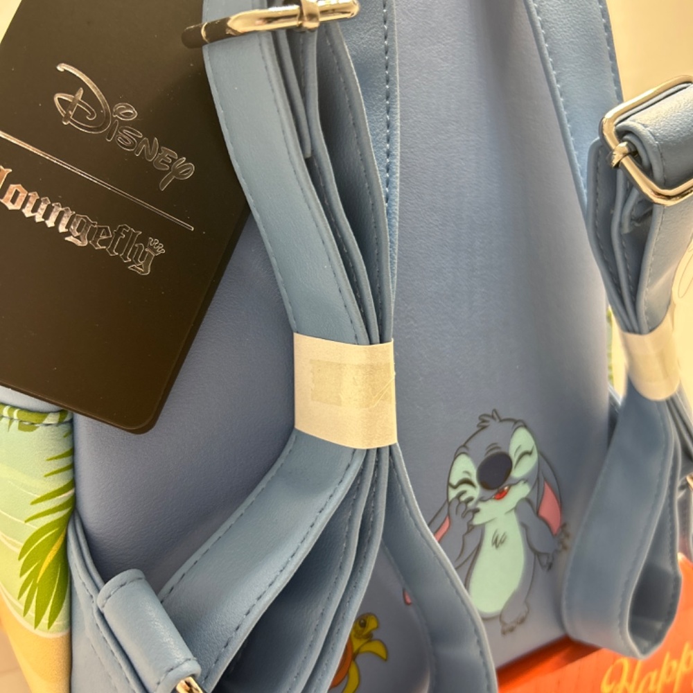 🍀 Loungefly 🍀 Disney Lilo & Stitch Sea Turtle Beach Backpack Bag Blue 🍀 BB50 - Picture 9 of 10